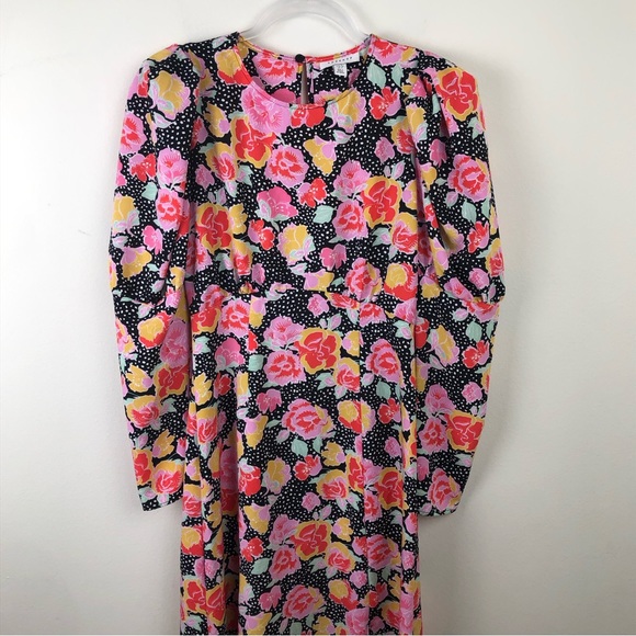 TOPSHOP "Pastel Dream Puff Sleeve Midi dress" size: 4 - Picture 4 of 16